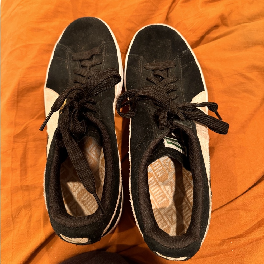 Puma suede shoes.